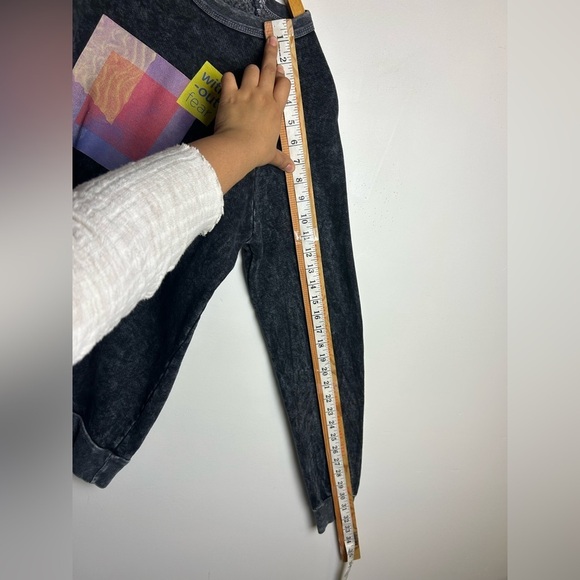 Recreate Sweater Mens L Pullover Fleece Charcoal Black Distressed Street hip-hop - Picture 12 of 13